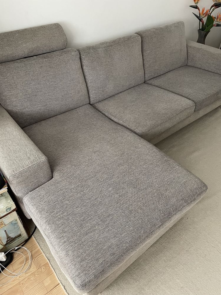 Sofá 3 lugares BoConcept com chaiselong