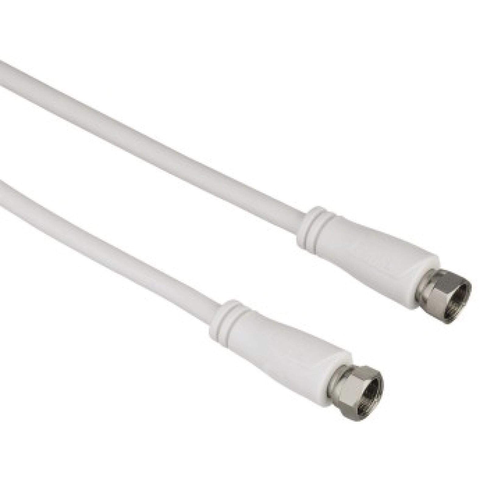 Hama Kabel Antenowy 90Db Wtyk F - Wtyk F Biały 3M