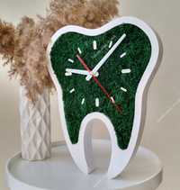 Часы в форме зуба для стоматологического кабинета