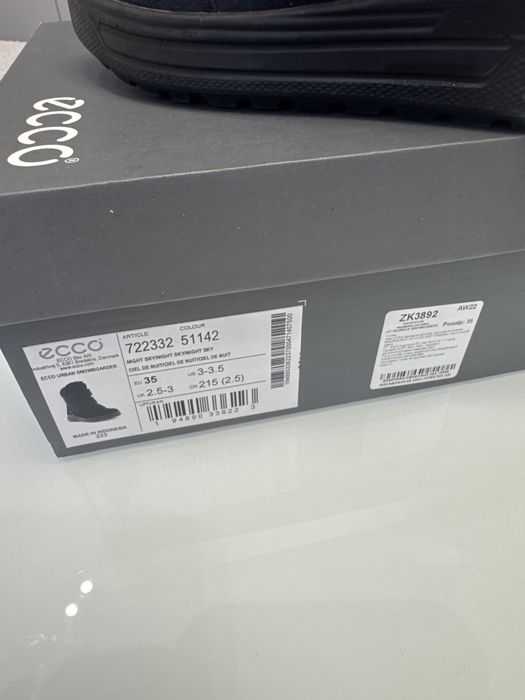 Чоботи зимні дитячі Ecco 35 розмір