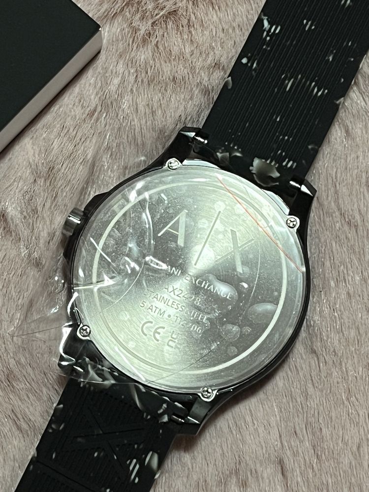 Armani Exchange Hampton czarny sportowy zegarek AX2428 wodoszczelny