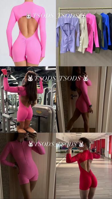 Комбінезон на молнії бразильська попа Комбез відкритою спиною новий С