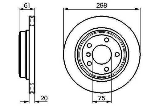 BMW 5 E39 96- Tarcze hamulcowe tył wentylowane + klocki kpl.>