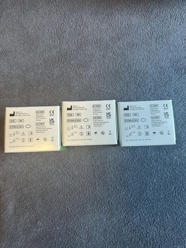 3x sensor Dexcom G7/Nowe/DŁUGA DATA WAŻNOŚCI