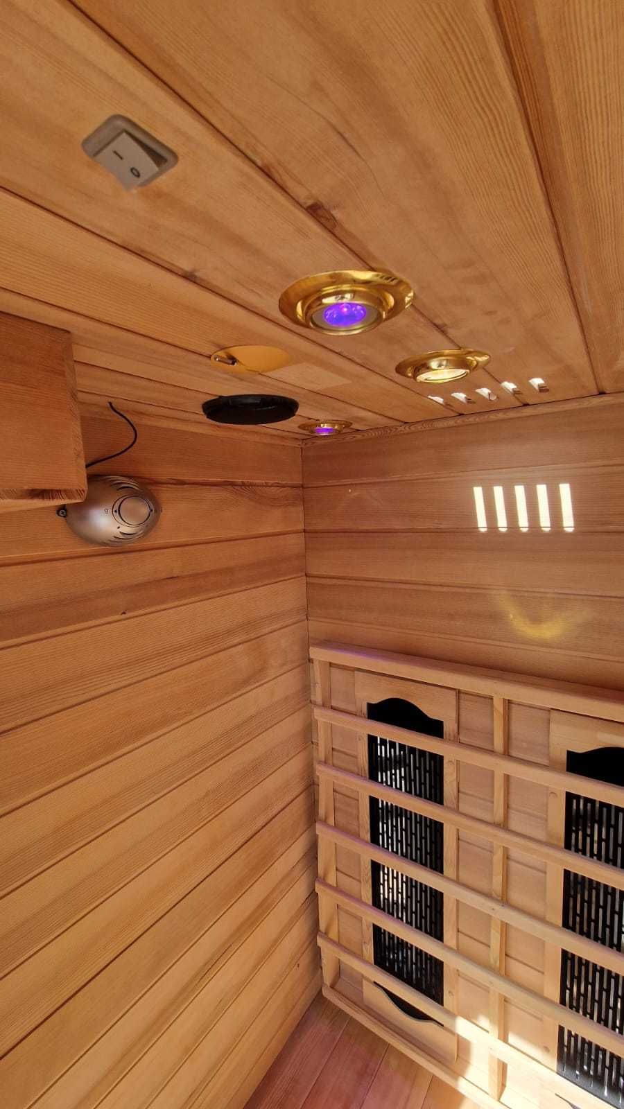 Sauna podczerwień INFRARED red ROT Radio 1400W 220V 230V jonizator