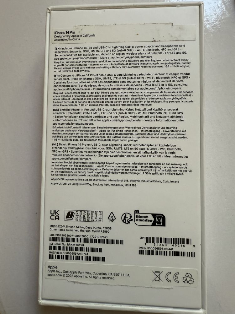 iPhone 14 Pro 128GB z pudelkiem i nowym kablem stan IDEALNY