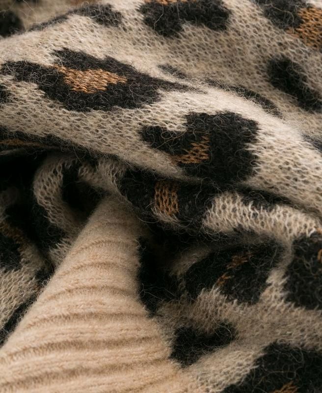 Трикотажний джемпер з леопардовим візерунком від sacai, оригінал