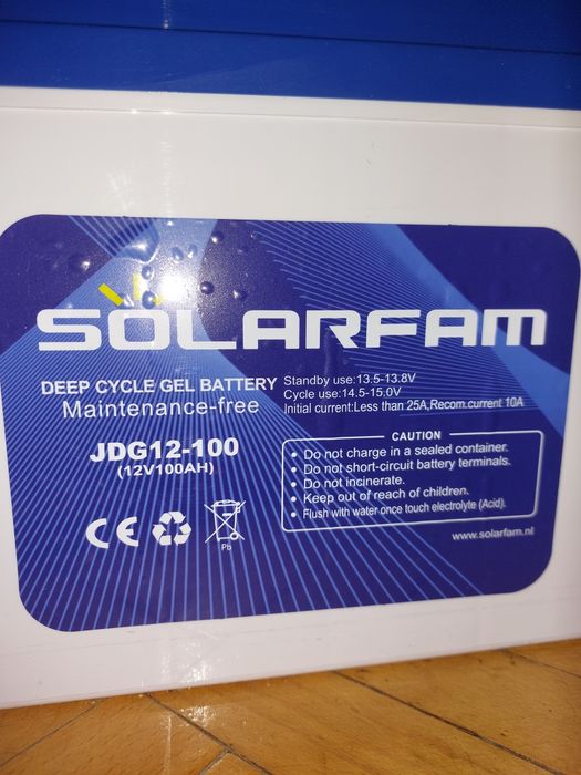 Аккумулятор гелевий Solarfam 12v. 100 a.h