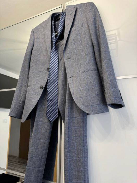 Garnitur męski siary