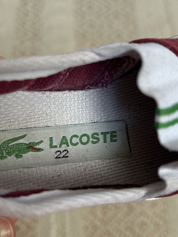 Тапочки Мокасини Lacoste оригінальні дитячі 22р