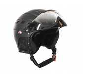 Kask narciarski F2 Worldcup-Team S/M z szybą blendą, sportowy, czarny