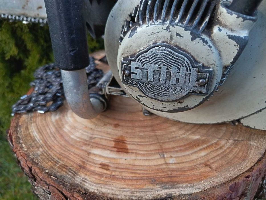 Piła łańcuchowa Stihl 07 lub Stihl 07 S z lat 60tych kolekcjonerska