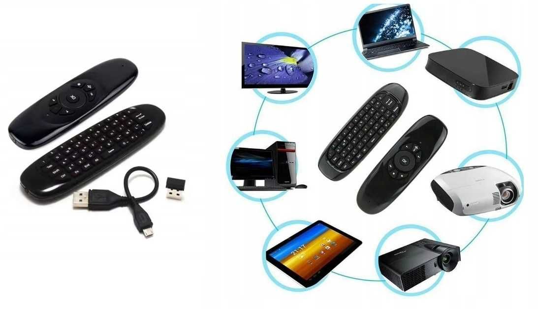 Pilot Smart TV USB 2,4GHz Klawiatura Mysz na Ruch *Wejherowo VideoPlay