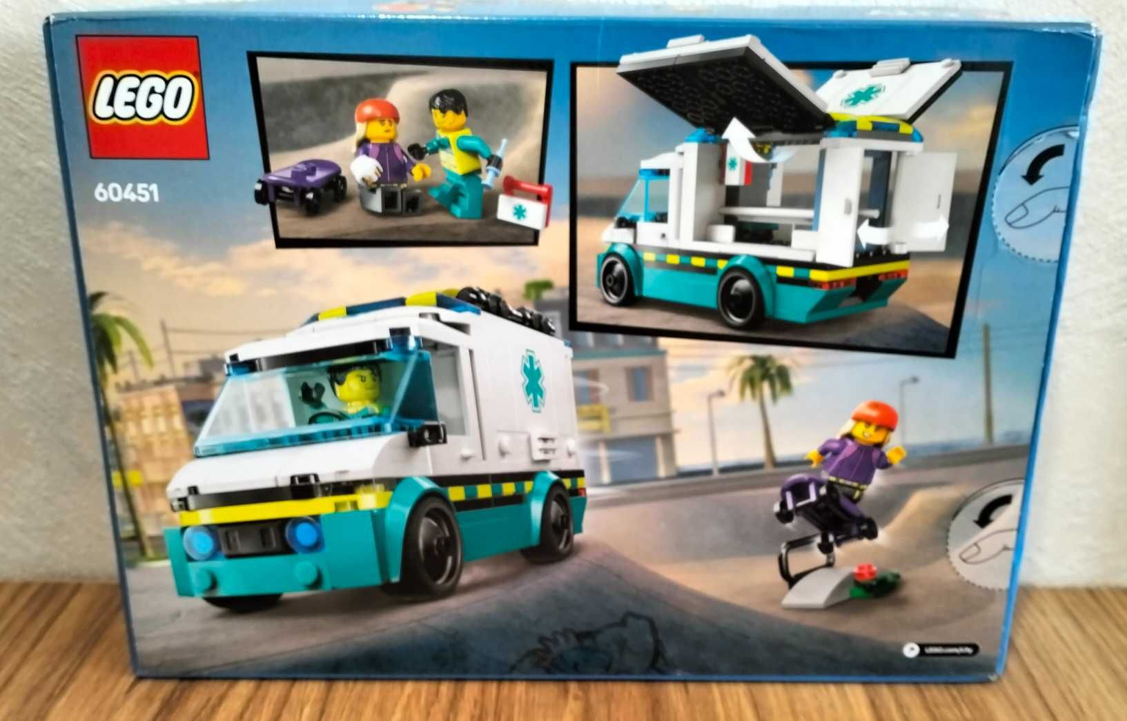LEGO City x 2 zestawy: Ciężarówka z burgerami, Karetka pogotowia