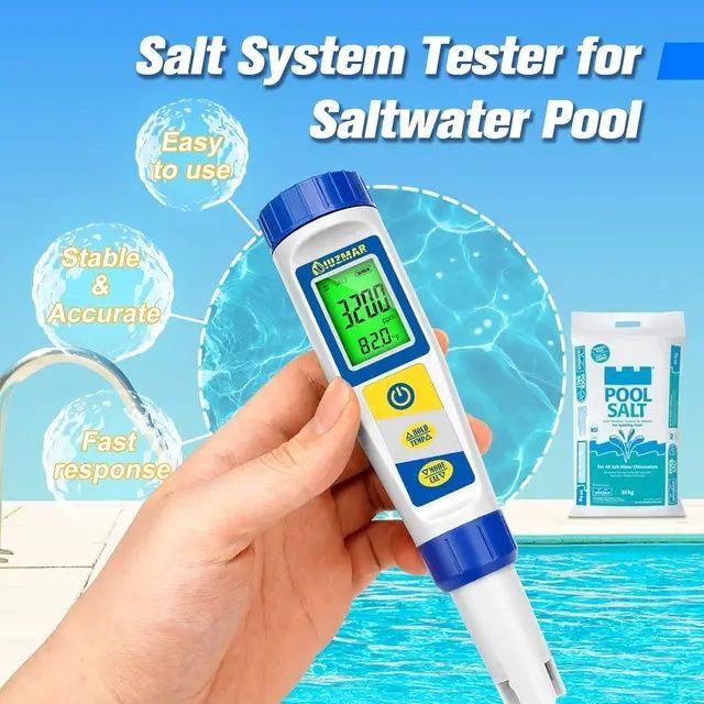 Аналізатор води 7-в-1 цифровий тестер pH, солі, хлору, ORP, TDS, EC та