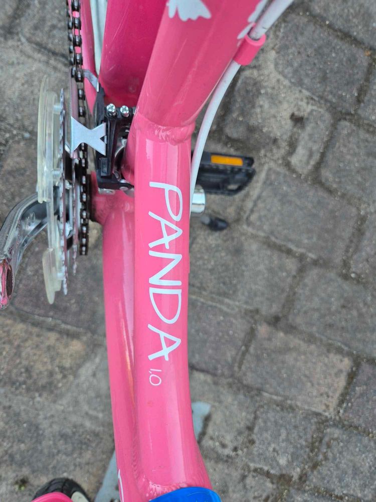 Piekny rower Panda różowy dla dziecka