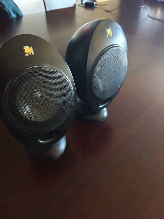 Par de Colunas Vintage KEF “Ovo” – HTS2001 (KHT 2005.2) Excelente Som