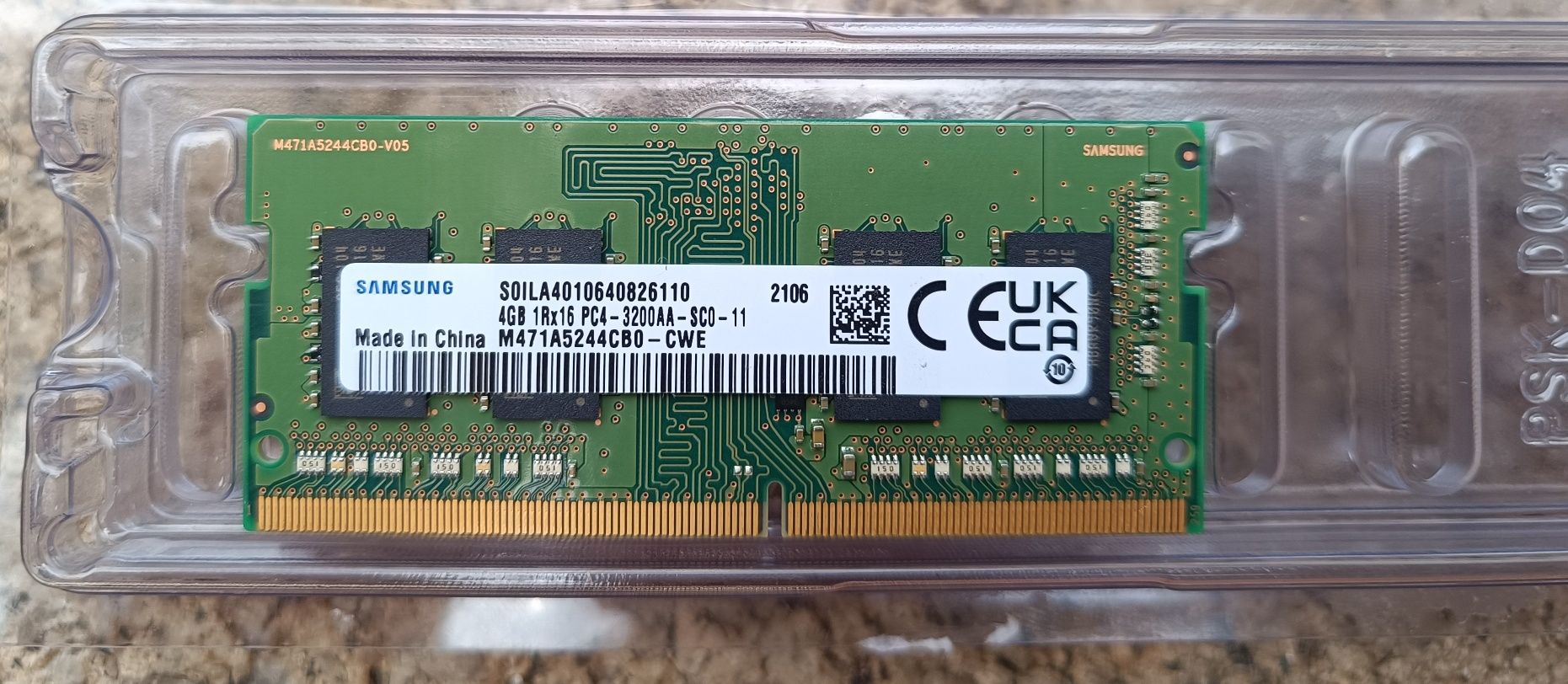 Memória RAM Samsung 4GB DDR4 SODIMM 3200Mhz NOVA