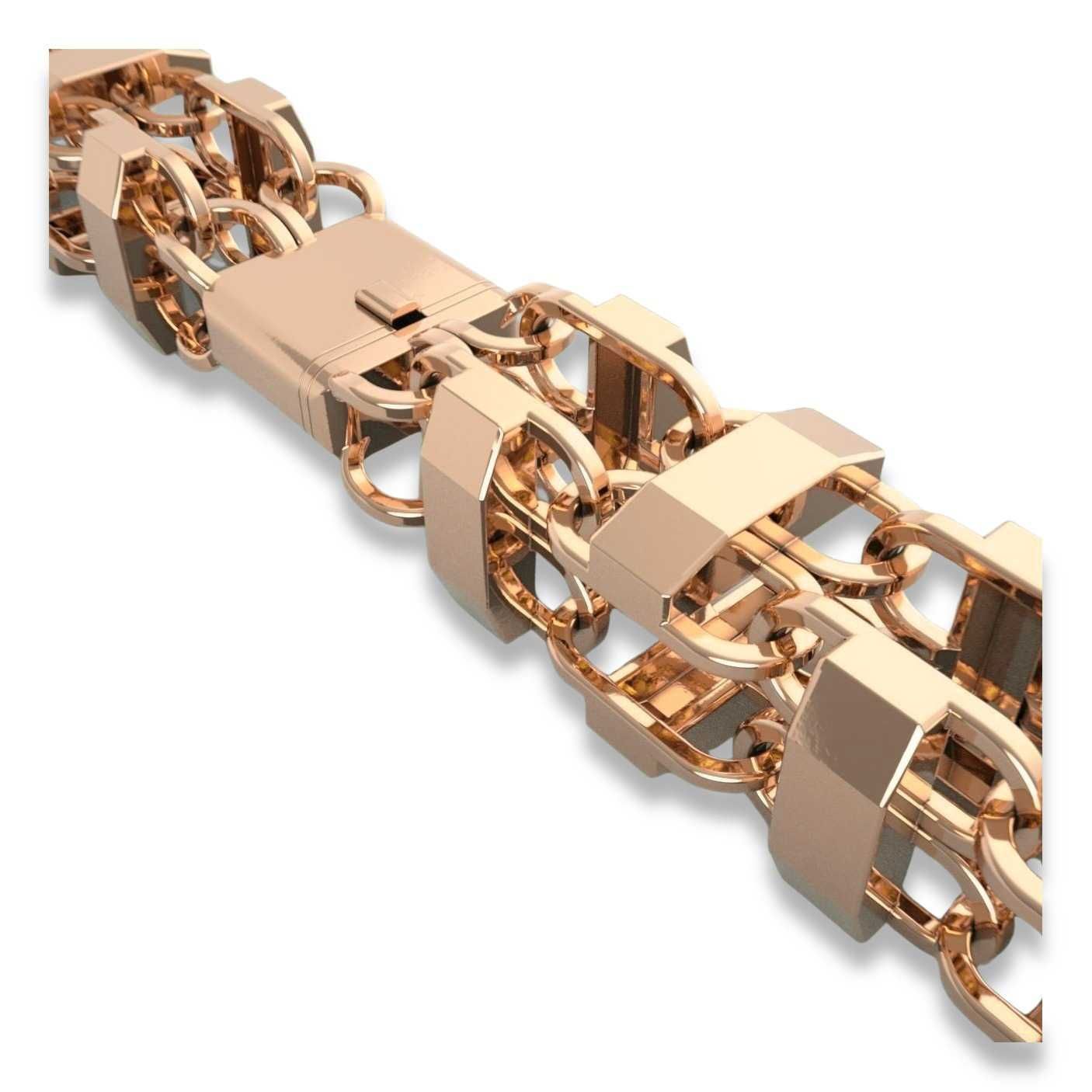 Złoty łańcuszek z żółtego 14k złota z cyrkoniami cgcc004 Wrocław 10mm