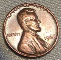 Moneta kolekcjonerska destrukt one cent z 1965 r