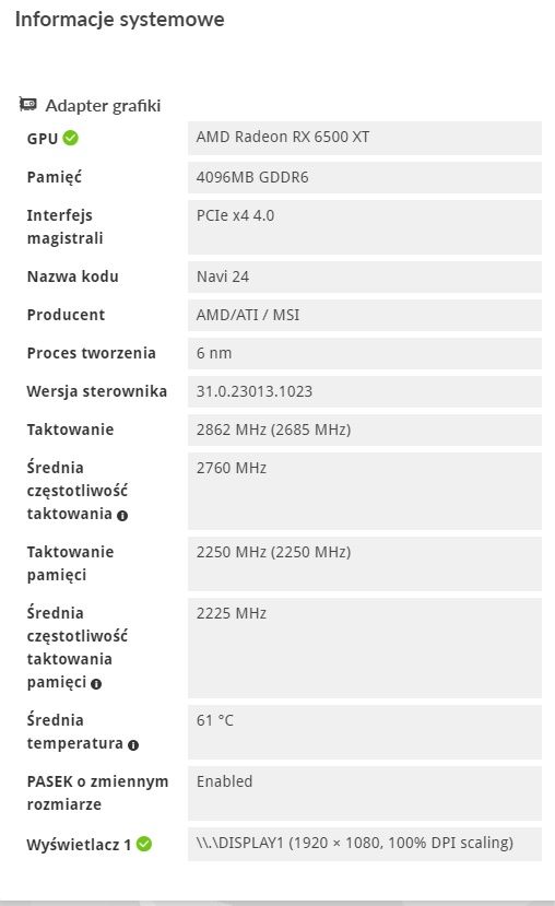 Karta graficzna Msi Radeon RX 6500 XT MECH 2X OC 4GB GDDR6