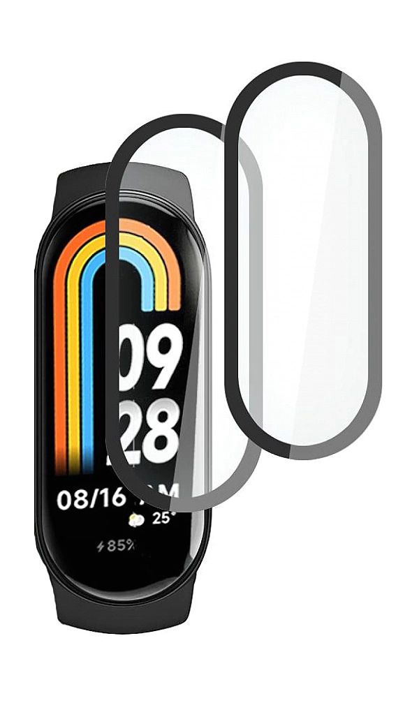 2x Szkło Hybrydowe do Xiaomi Mi Band 8 / 8 Nfc Black