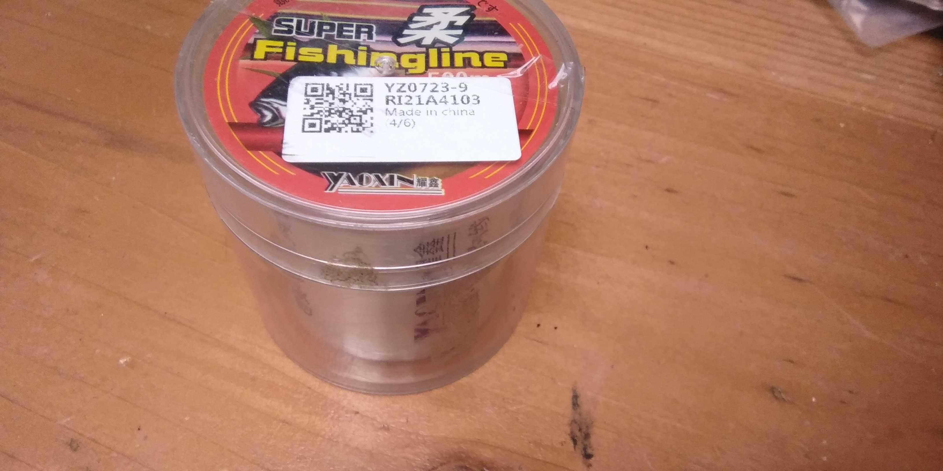 Linha de pesca 100% fluorcarbono, rolo de 500 metros, novo.