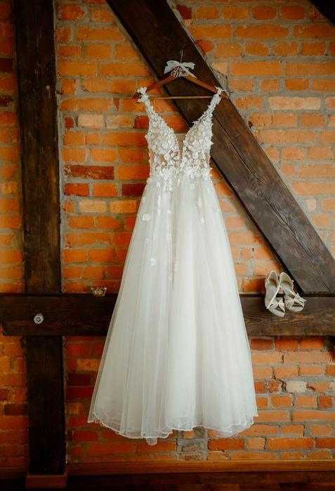 Suknia ślubna i welon Patrycja Kujawa model Anette