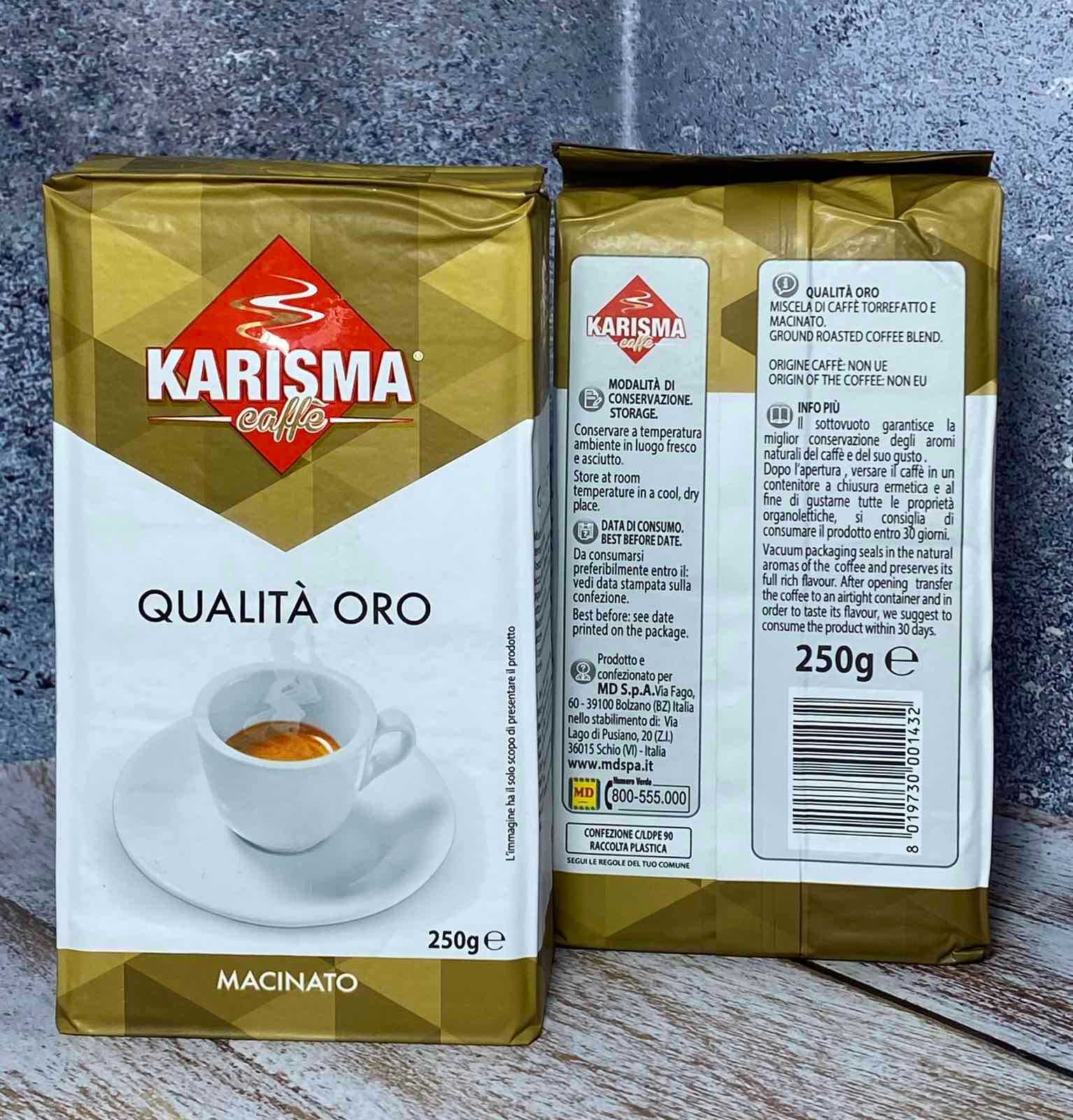 Кава мелена Karisma Qualita Oro 
Вага 250 грам