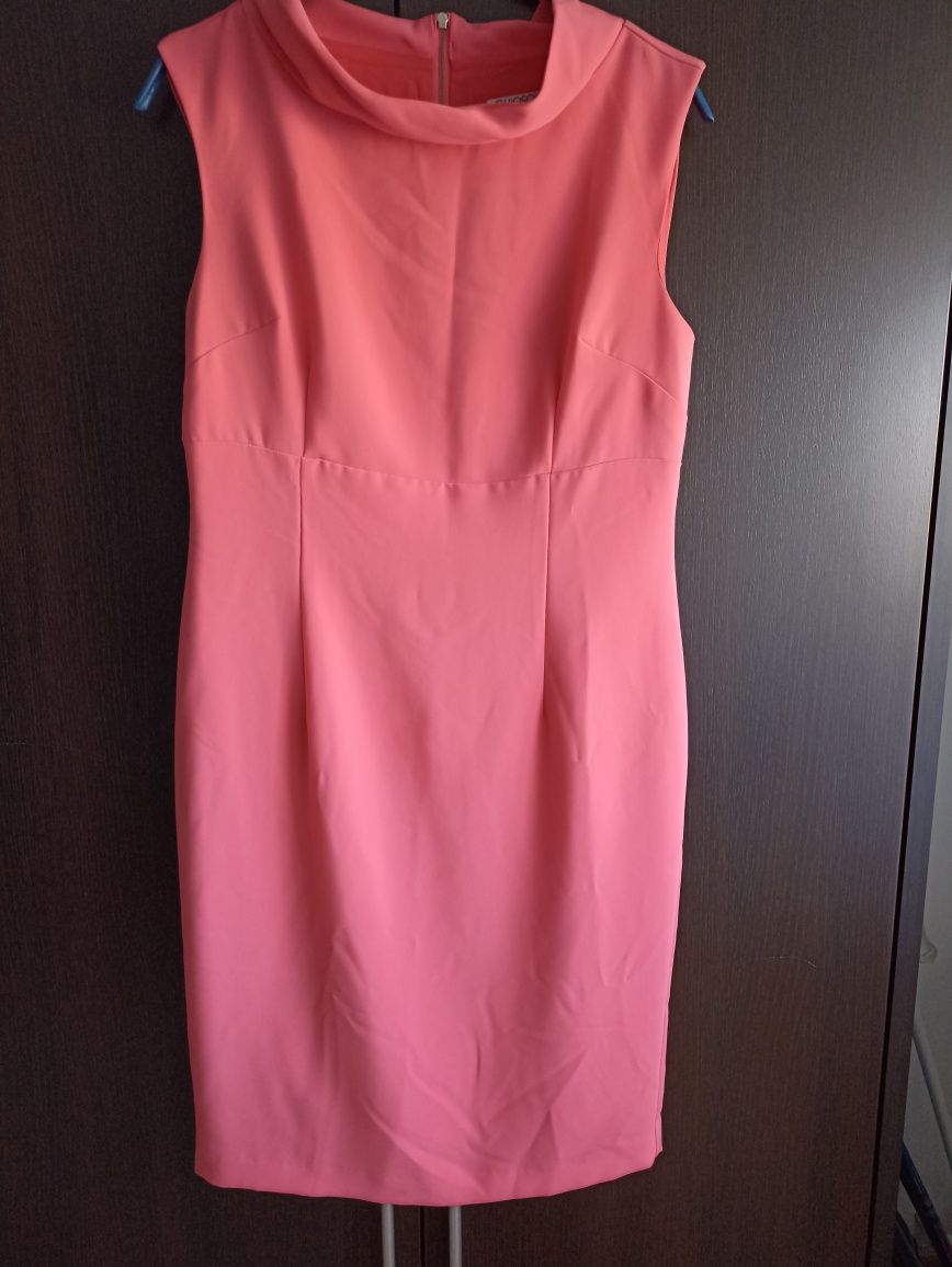Sukienka morelowo / różowa