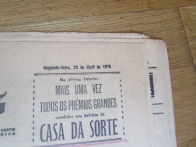 jornal 25 de abril 1974 datado de 29 de abril chegada de Mário Soares