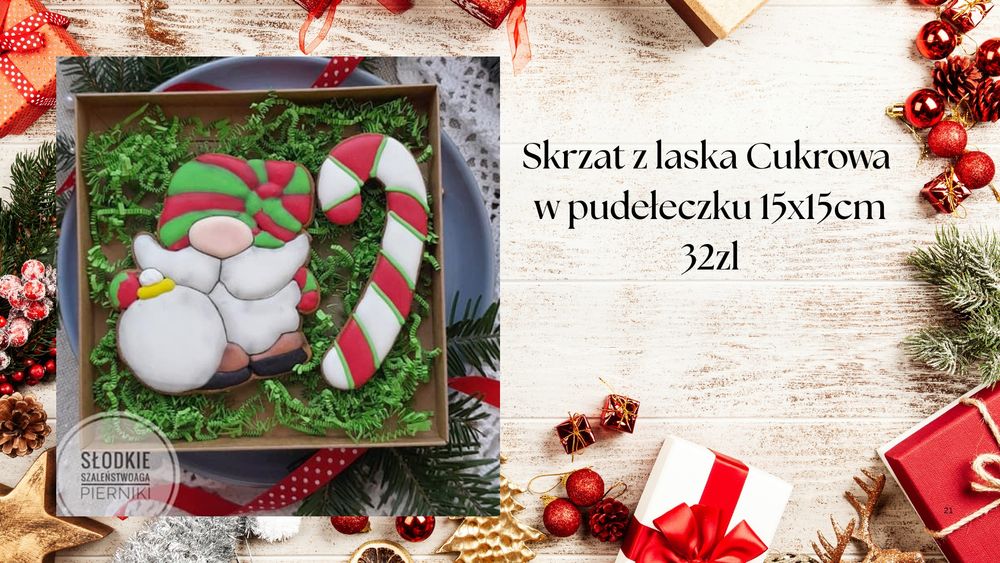 Zestaw na Mikołajki. Pierniki artystyczne.