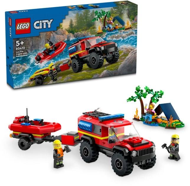 LEGO City 60412 пожежна машина з рятувальним катером