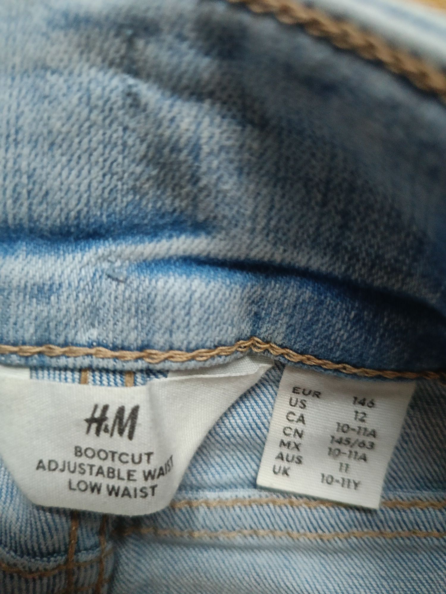 Spodnie jeansy dzwony bootcat H&M r.146
