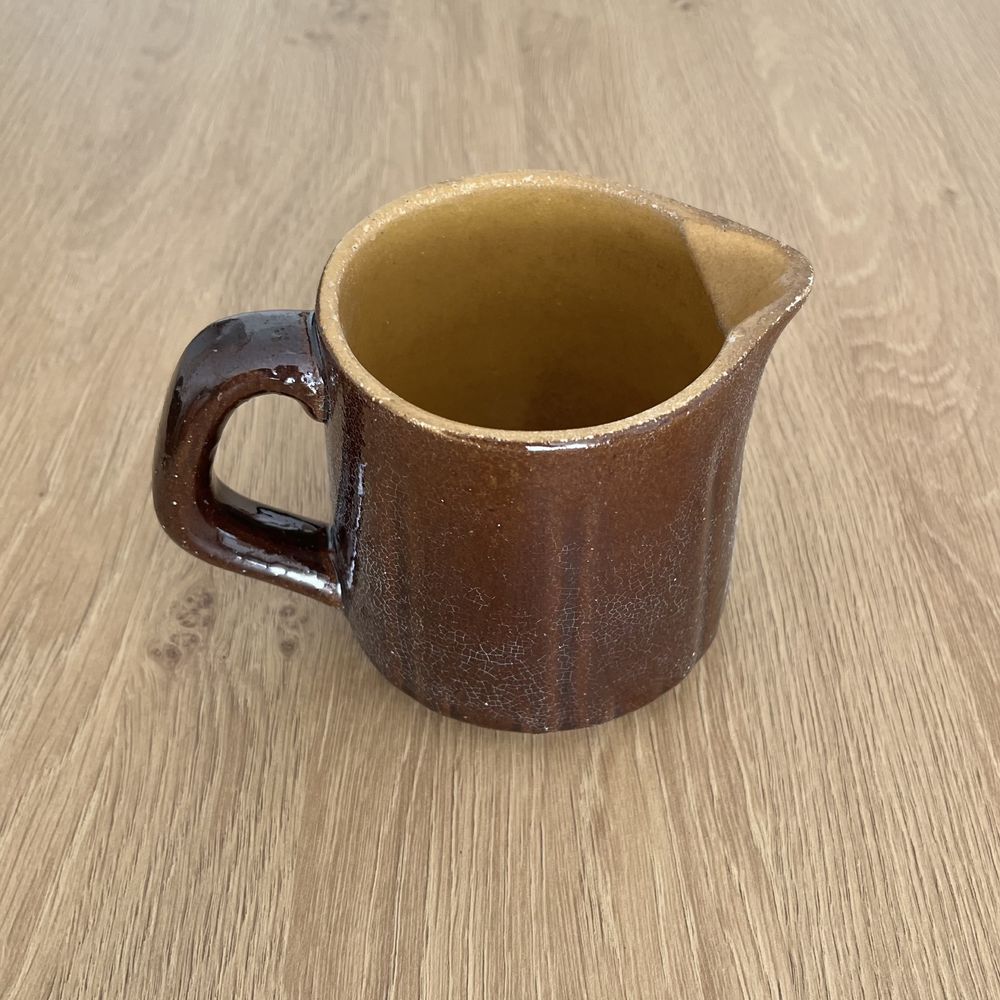 Dzbanek kubek z dziubkiem ceramiczny prl antyk