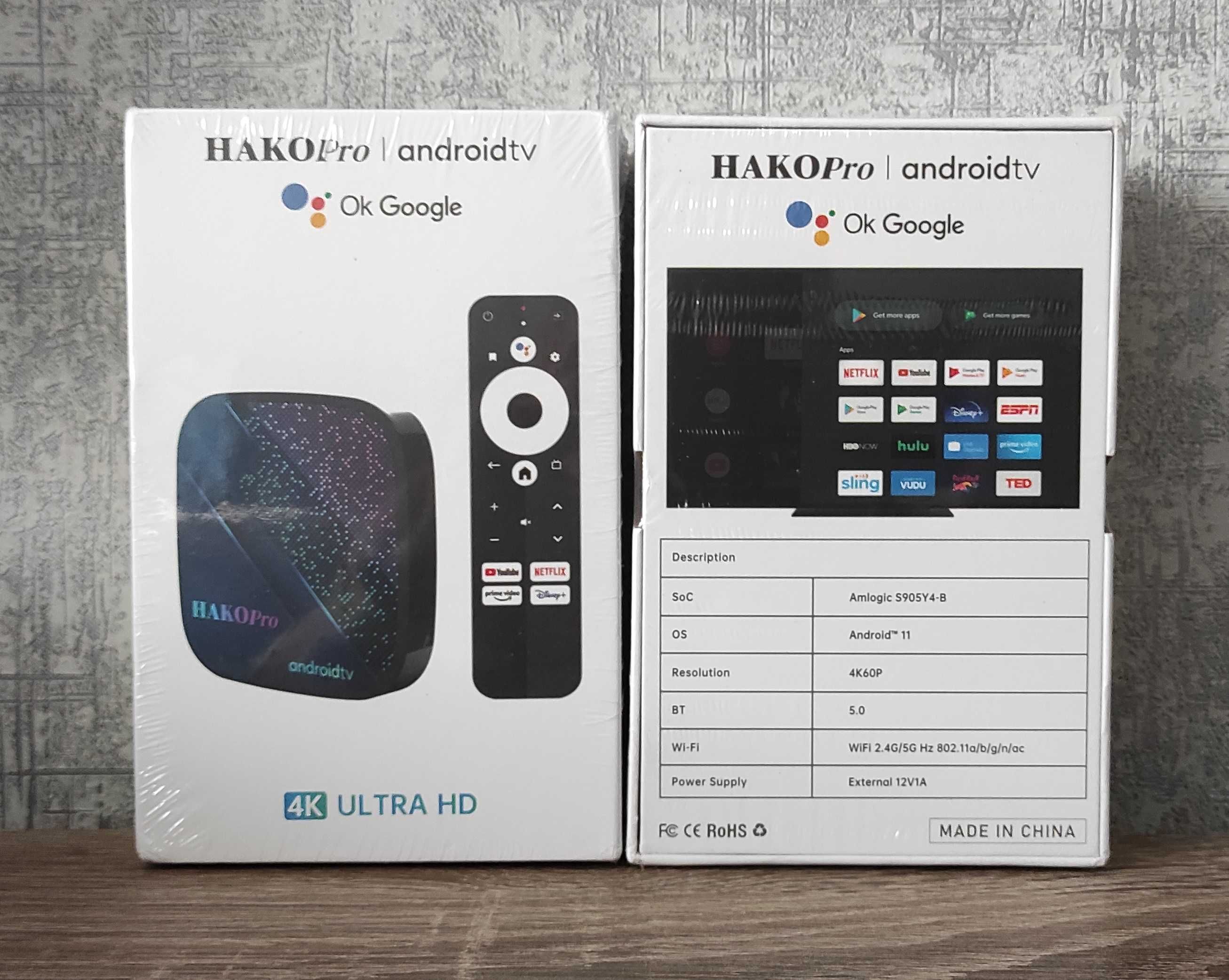 HAKO Pro 2/16 Смарт ТВ приставка Android TV smart tv андроид