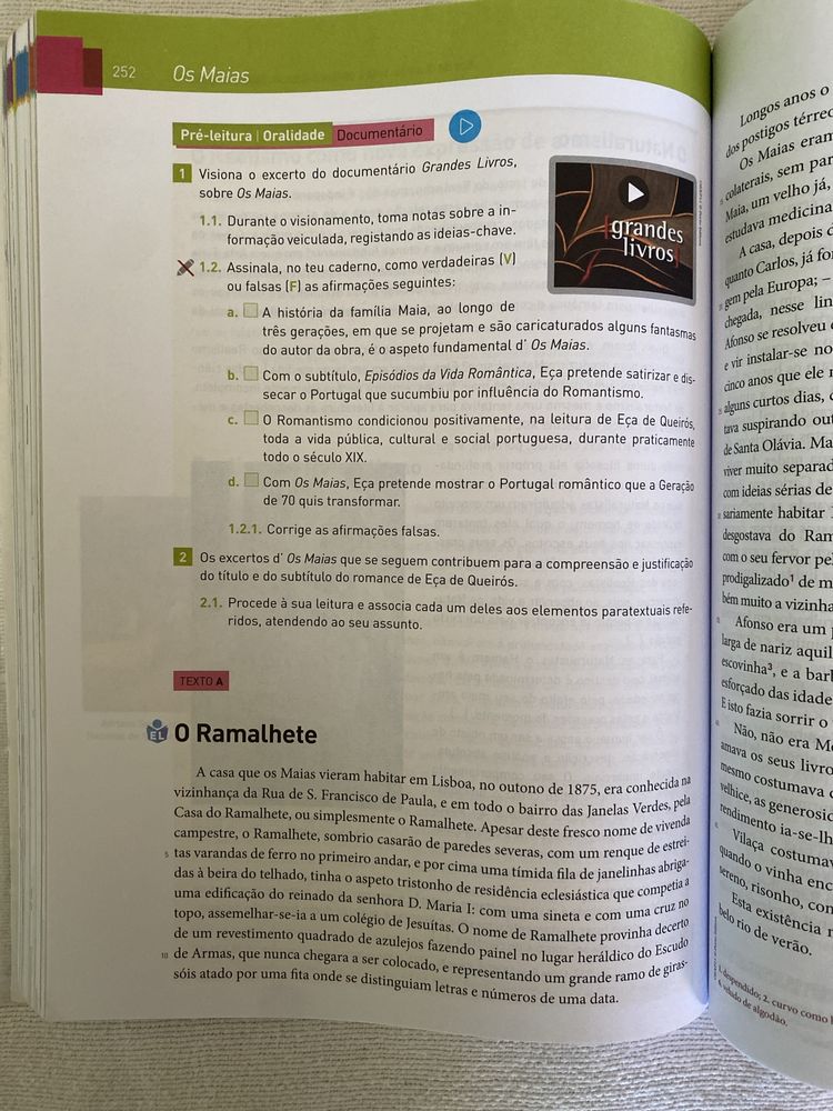 Manual “Outras Expressões” Português 11.° Ano - Porto Editora
