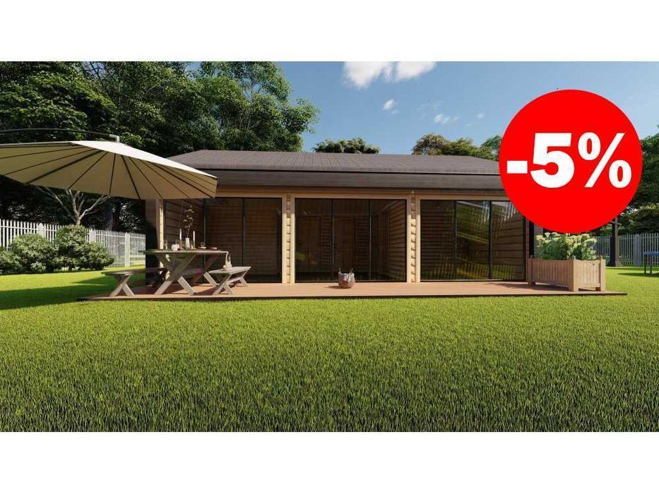 Dom letniskowy,drewniany,ogrodowy,domy do 70m2, Barwinek 5,5 x 9m