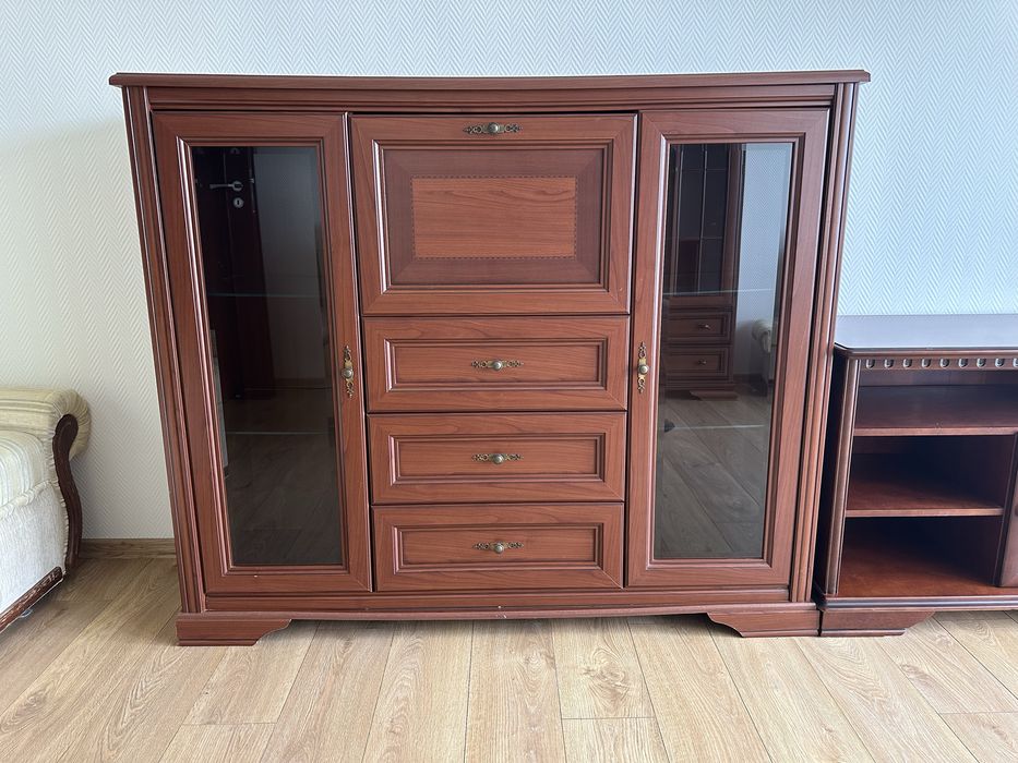 Meble witryny komoda brązowe na sztuki lub komplet