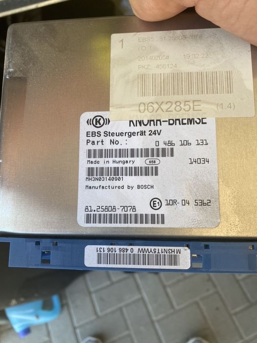 Man Tgx euro 6 sterowniki EBS PTM ZBR