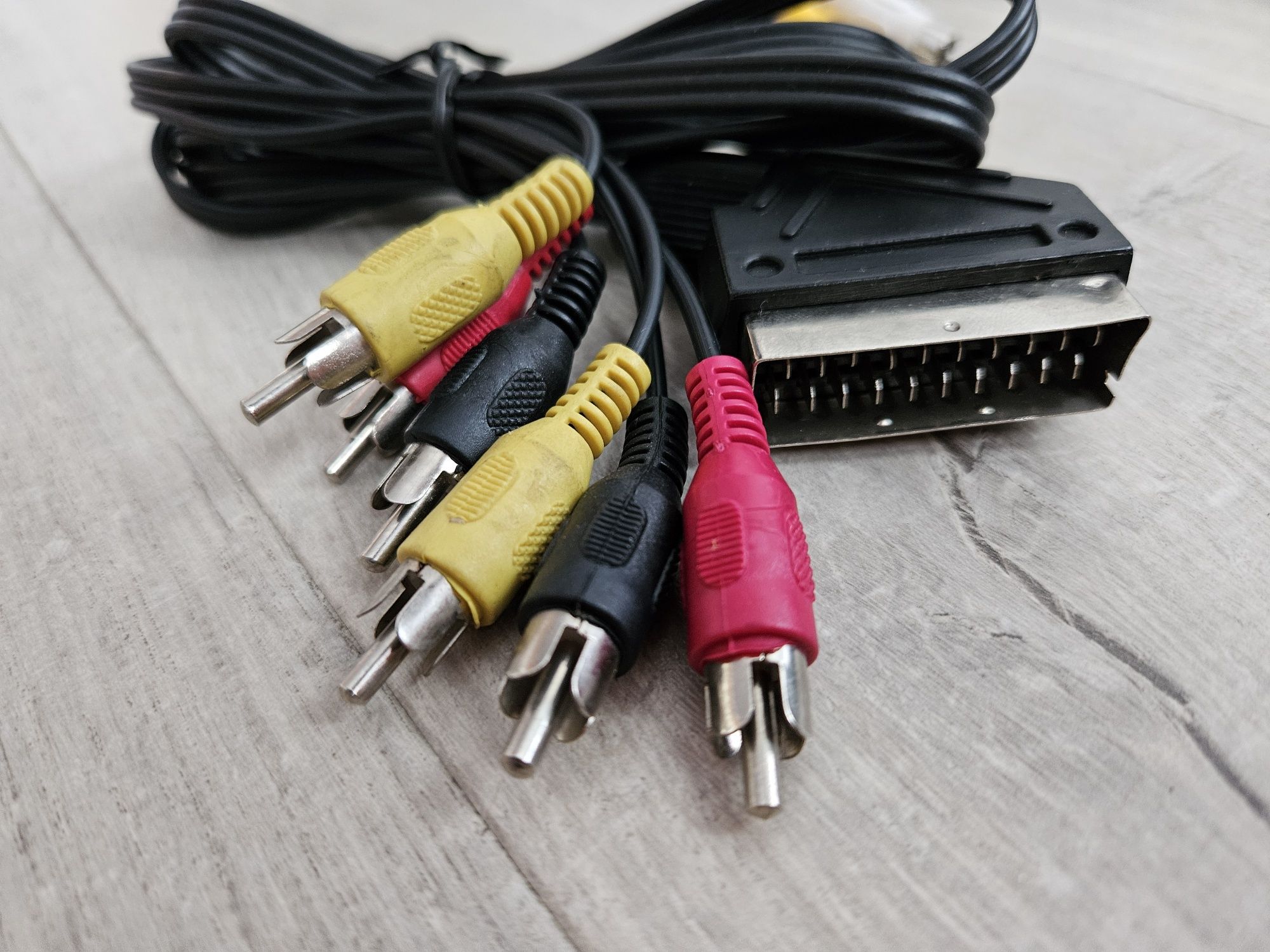 Zestaw kabli kabel AV typu SCART EURO 3 szt. różne konfiguracje