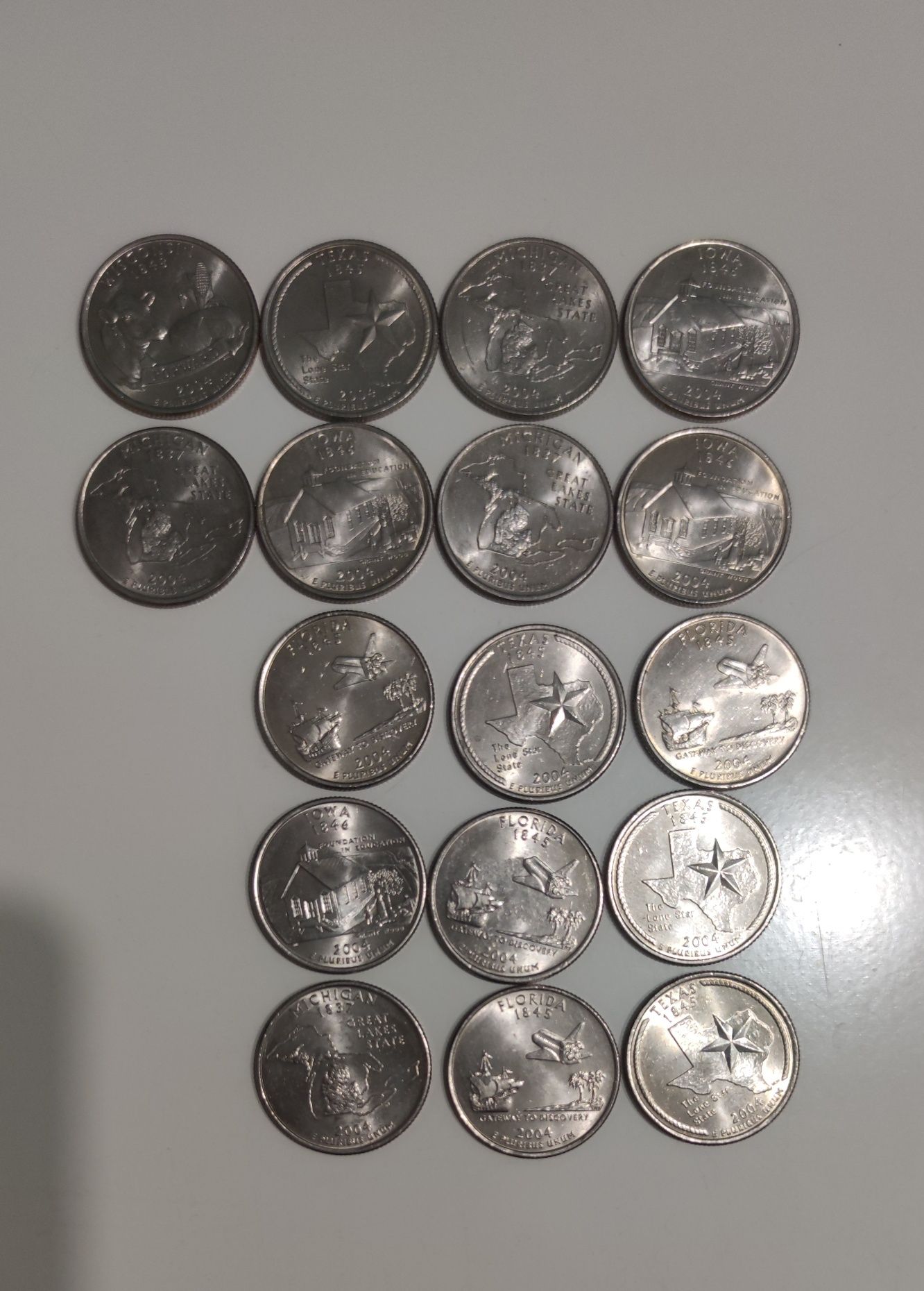 Monety ćwierćdolarówki-quarter dollar 103 sztuki