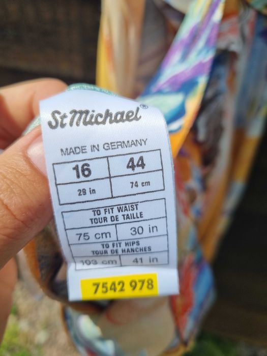 Юбка винтажная вискозная плиссе батал