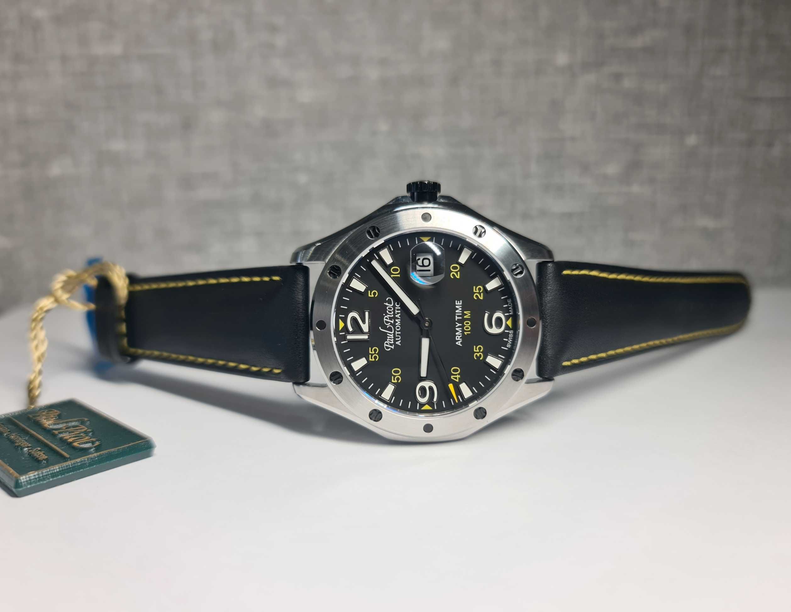 Чоловічий годинник Paul Picot Army Time Flyingstar P9153 Automatic нов