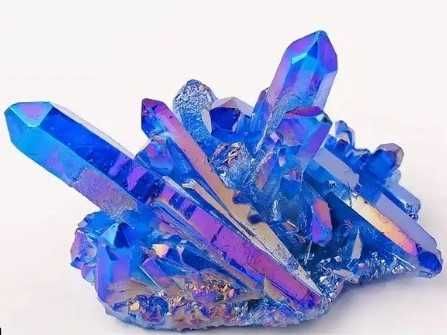 Niebieski kwarc tytanowy diament kryształ aqua aura blue gems