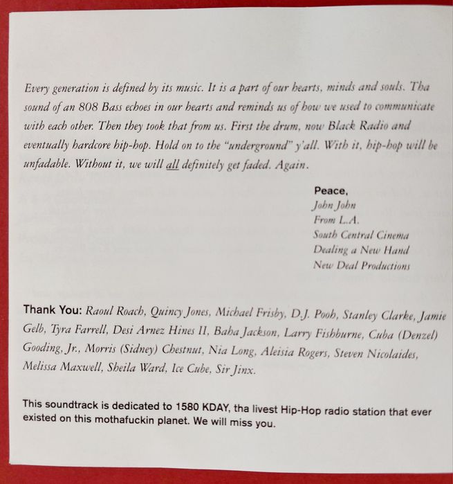 cd Boyz n the Hood - Music from the Motion Picture