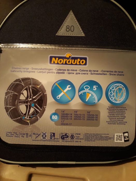 Łańcuchy sniegowe norauto 80