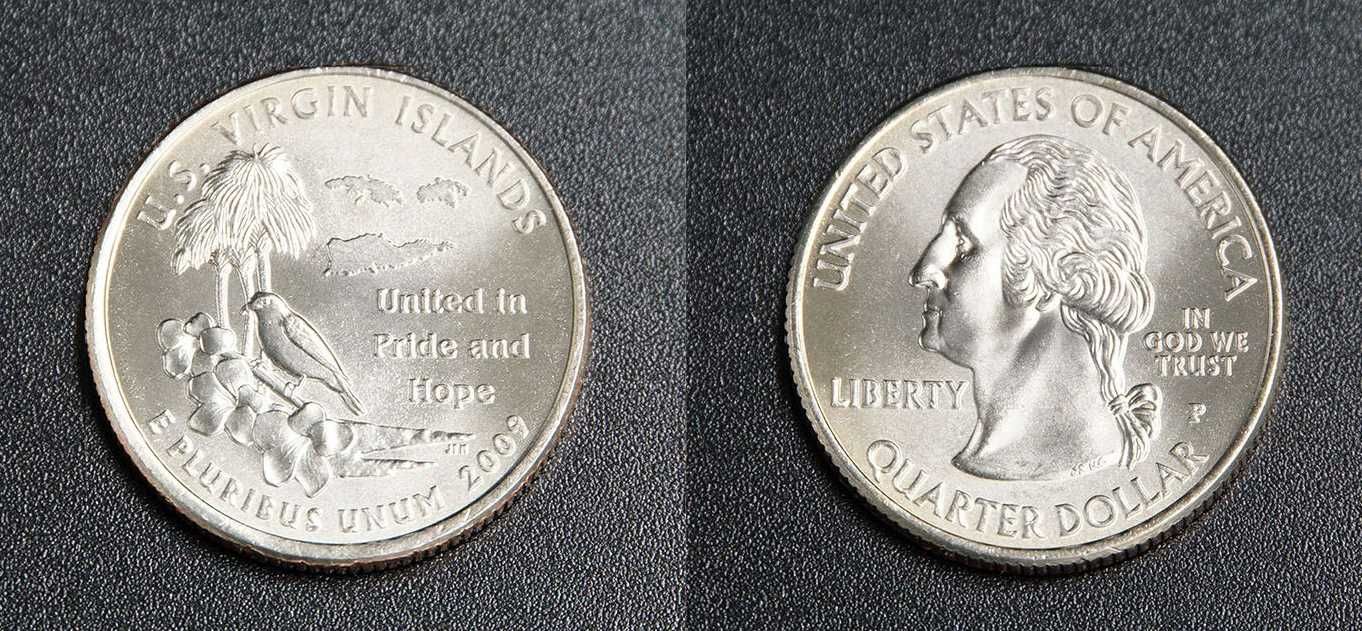 25 центов 'Штаты и территории США', набор из 6 монет, 2009