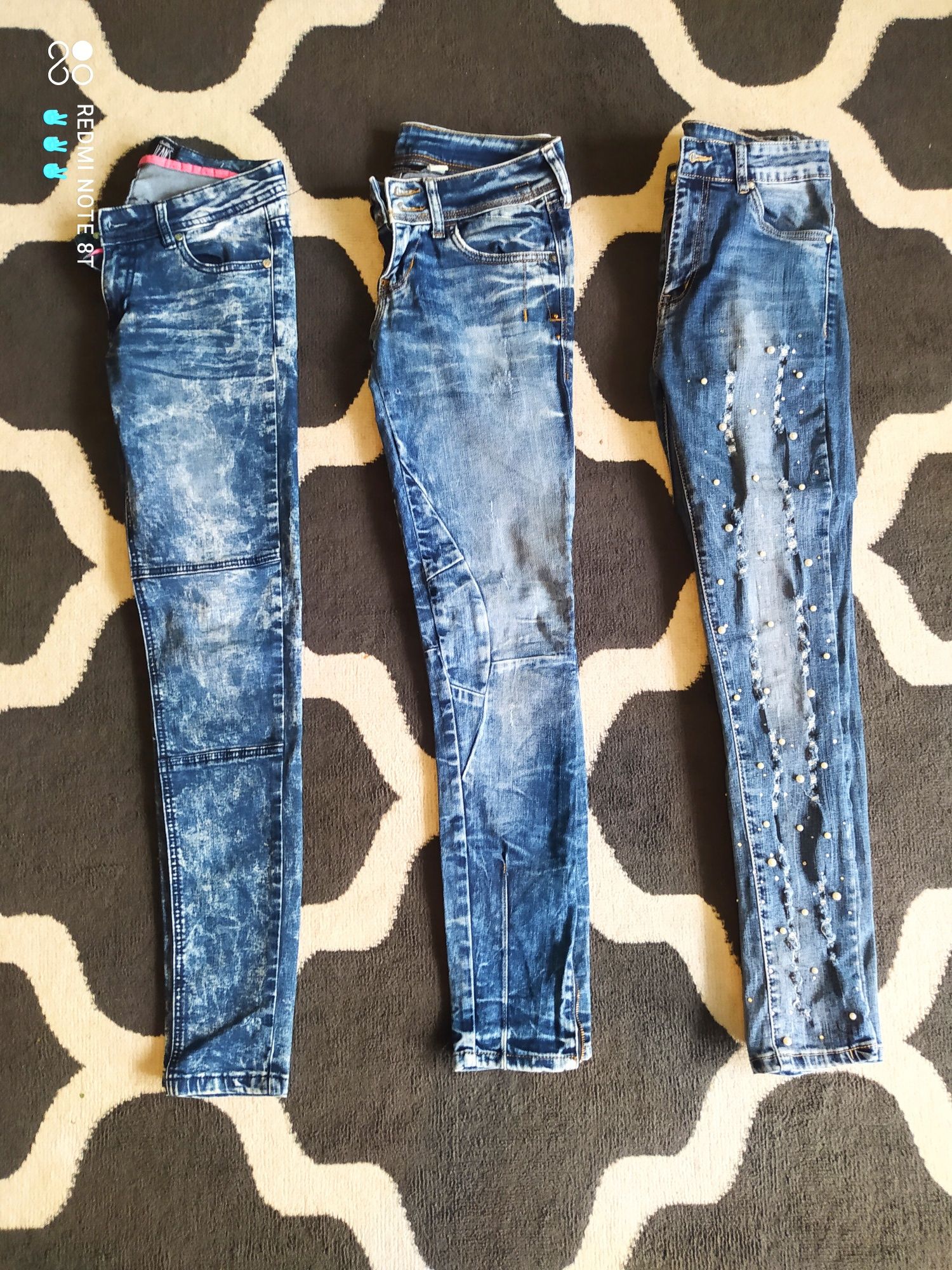 Spodnie damskie jeansy r S  -   3 par damskie jeansy r S  -   3 pary