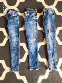 Spodnie damskie jeansy r S  -   3 par damskie jeansy r S  -   3 pary
